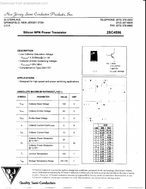 2SC4596 Datasheet PDF New Jersey Semiconductor