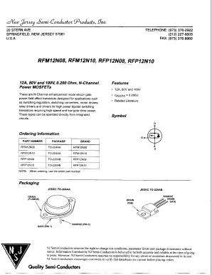 RFM12N08 Datasheet PDF New Jersey Semiconductor