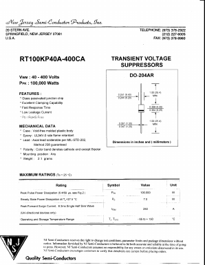 RT100KP43CA Datasheet PDF New Jersey Semiconductor