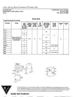 H11C4 Datasheet PDF New Jersey Semiconductor