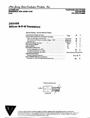 2N5496 Datasheet PDF New Jersey Semiconductor