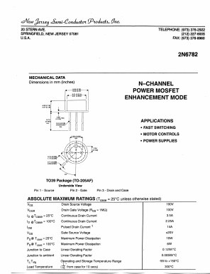 2N6782 Datasheet PDF New Jersey Semiconductor
