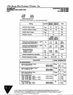 2N3763 Datasheet PDF New Jersey Semiconductor