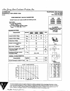2N4901 Datasheet PDF New Jersey Semiconductor