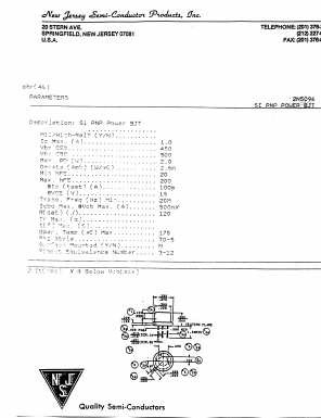 2N5096 Datasheet PDF New Jersey Semiconductor