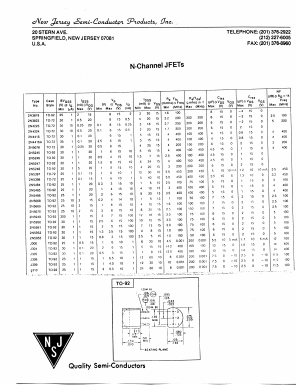 2N5246 Datasheet PDF New Jersey Semiconductor