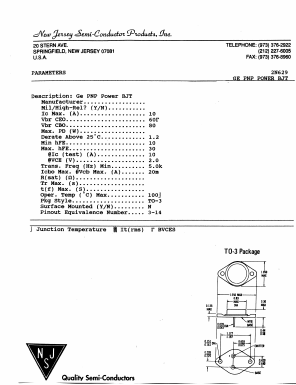 2N629_ Datasheet PDF New Jersey Semiconductor