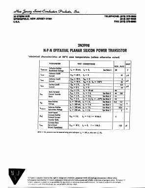 2N3998_ Datasheet PDF New Jersey Semiconductor