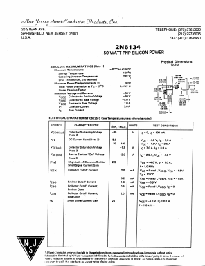 2N6134_ Datasheet PDF New Jersey Semiconductor