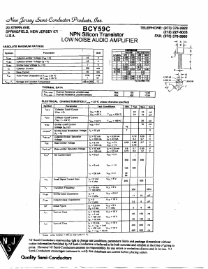 BCY59C Datasheet PDF New Jersey Semiconductor