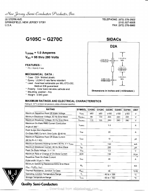 G105C Datasheet PDF New Jersey Semiconductor
