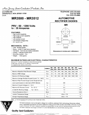 MR3500 Datasheet PDF New Jersey Semiconductor