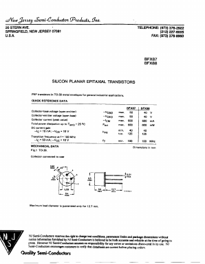 BFX87 Datasheet PDF New Jersey Semiconductor