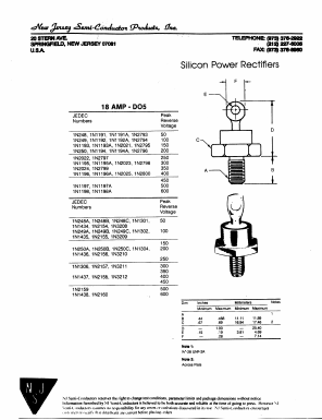 1N2022 Datasheet PDF New Jersey Semiconductor