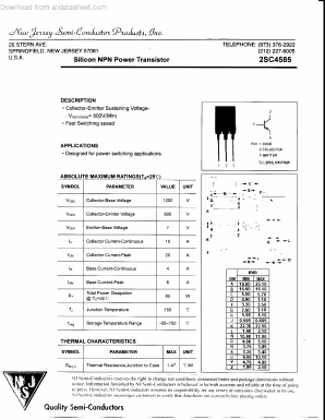 2SC4585 Datasheet PDF New Jersey Semiconductor