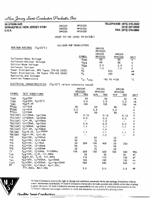 MPS4354 Datasheet PDF New Jersey Semiconductor