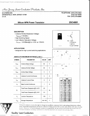 C4881 Datasheet PDF New Jersey Semiconductor