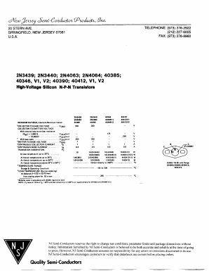 40412V1 Datasheet PDF New Jersey Semiconductor