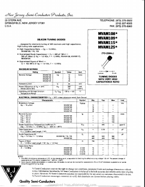 MVAM109 Datasheet PDF New Jersey Semiconductor