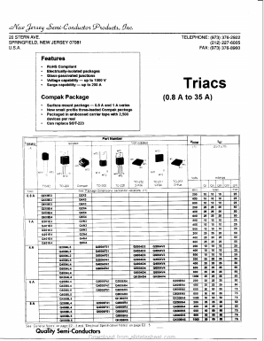 Q2006F41 Datasheet PDF New Jersey Semiconductor