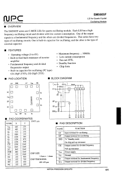 SM5605F Datasheet PDF Nippon Precision Circuits 