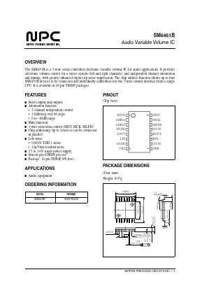SM6451BT Datasheet PDF Nippon Precision Circuits 
