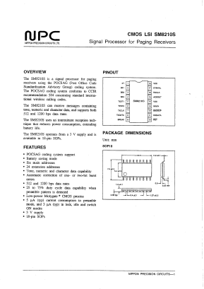 SM8210S Datasheet PDF Nippon Precision Circuits 