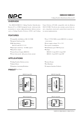 SM8220P Datasheet PDF Nippon Precision Circuits 