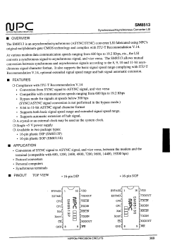 SM8513P Datasheet PDF Nippon Precision Circuits 