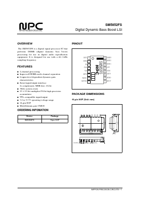 SM5852FS Datasheet PDF Nippon Precision Circuits 