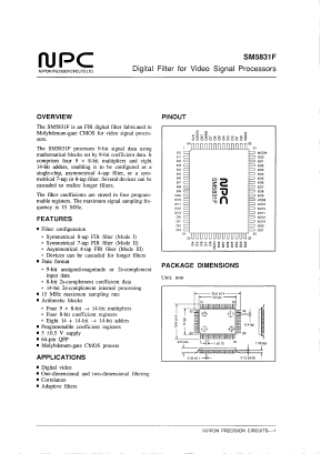 SM5831F Datasheet PDF Nippon Precision Circuits 