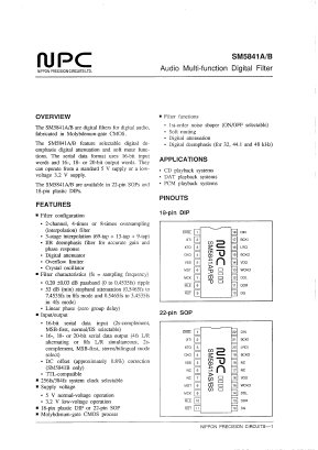 SM5841A Datasheet PDF Nippon Precision Circuits 