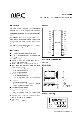 SM5877AM Datasheet PDF Nippon Precision Circuits 