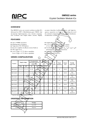CF5022A4-2 Datasheet PDF Nippon Precision Circuits 