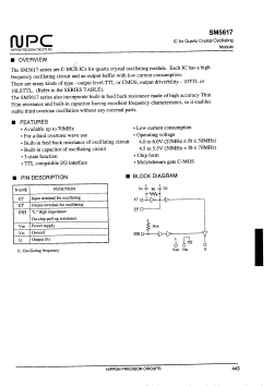 SM5617NF Datasheet PDF Nippon Precision Circuits 