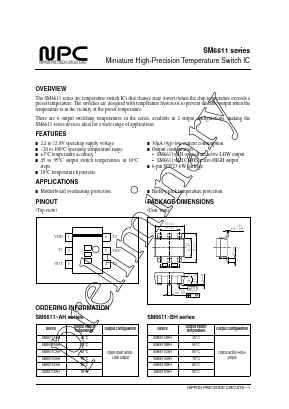 SM6611 Datasheet PDF Nippon Precision Circuits 