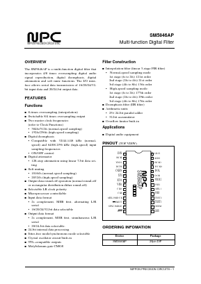 SM5846AP Datasheet PDF Nippon Precision Circuits 
