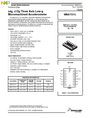 MMA7331L Datasheet PDF NXP Semiconductors.