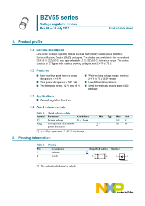 BZV55-C8V2 Datasheet PDF NXP Semiconductors.