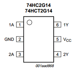 74HC2G14GW,125 Datasheet PDF NXP Semiconductors.