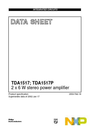 TDA1517/N3/S5 Datasheet PDF NXP Semiconductors.