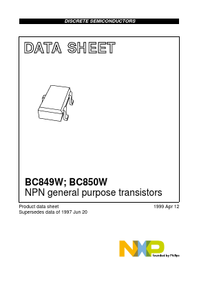 BC849W Datasheet PDF NXP Semiconductors.