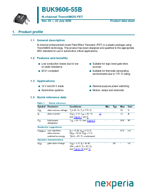BUK9606-55B Datasheet PDF NXP Semiconductors.
