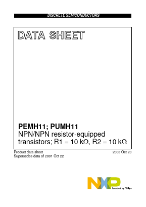 PUMH11,115 Datasheet PDF NXP Semiconductors.