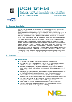 LPC2148FBD64 Datasheet PDF NXP Semiconductors.