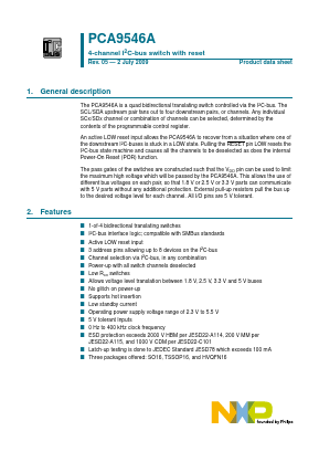 PCA9546ABS Datasheet PDF NXP Semiconductors.