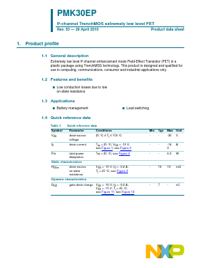 PMK30EP Datasheet PDF NXP Semiconductors.