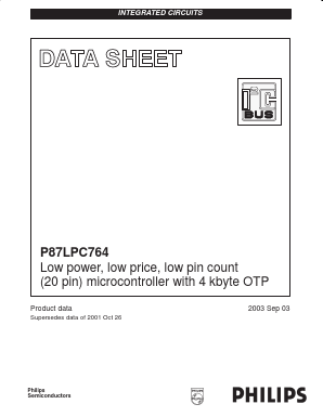 P87LPC764 Datasheet PDF NXP Semiconductors.