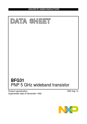 BFG31 Datasheet PDF NXP Semiconductors.