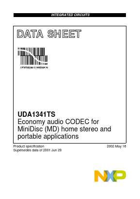 UDA1341TS/N1,512 Datasheet PDF NXP Semiconductors.